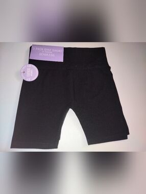 Feathers Maternity Women's 3 Pack Seamless Bike Shorts New Size O/S